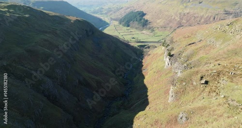 Swinner gill and Swaledale from air.