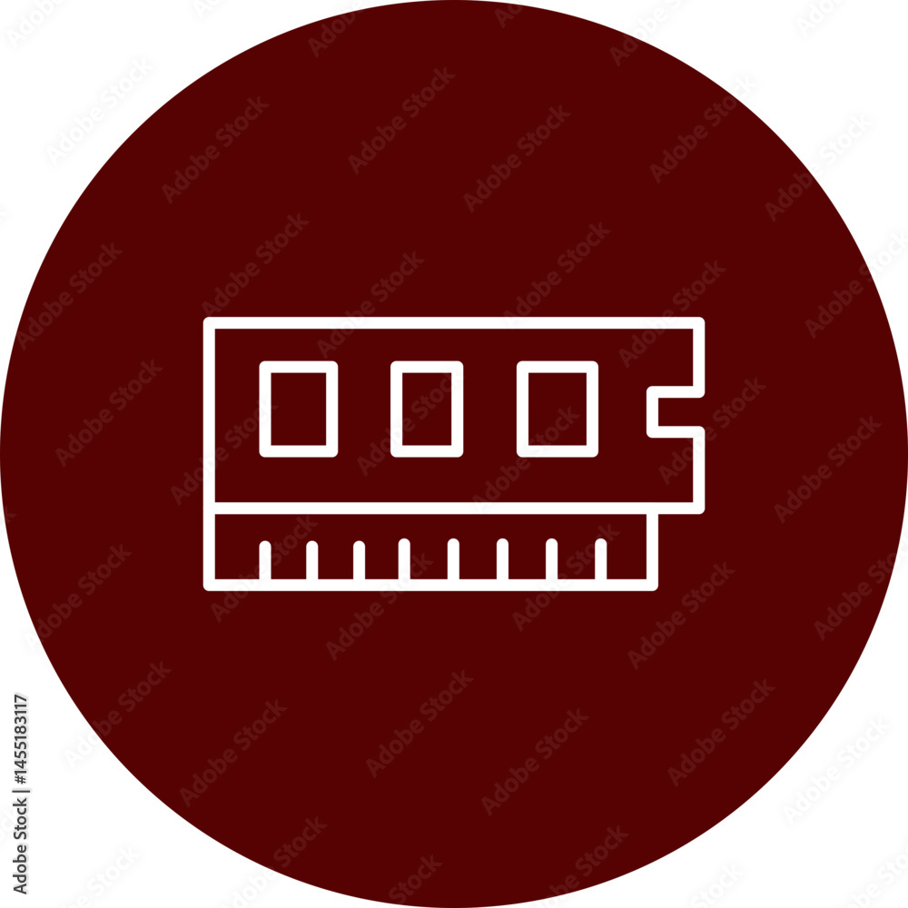 Ram Vector Line Brown Circle Icon Design