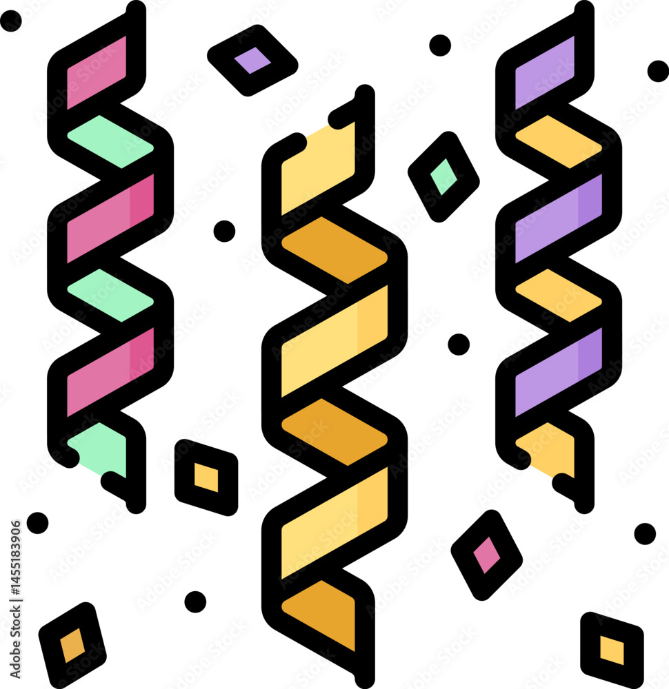 confetti illustration on a white background confetti illustration on a white background