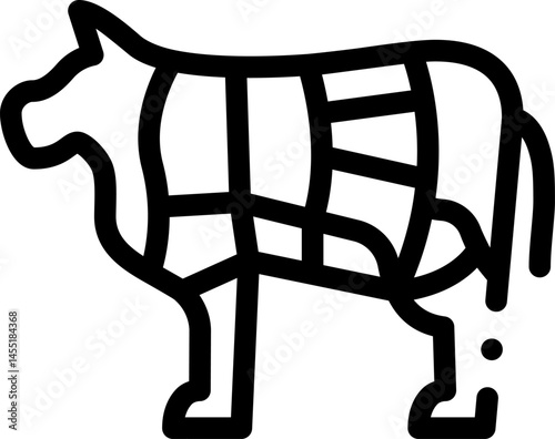 cow illustration on a white background     