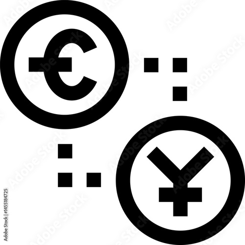 currency exchange illustration on a white background     
