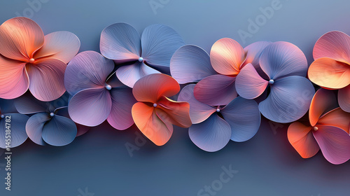A vibrant 4K abstract background with realistically rendered flower motifs showcases beautiful sid lighting and intricate 3D designs, creating a visually stunning scene.