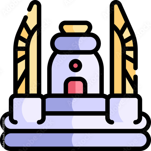 democracy monument illustration on a white background     