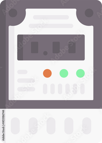electric meter illustration on a white background    