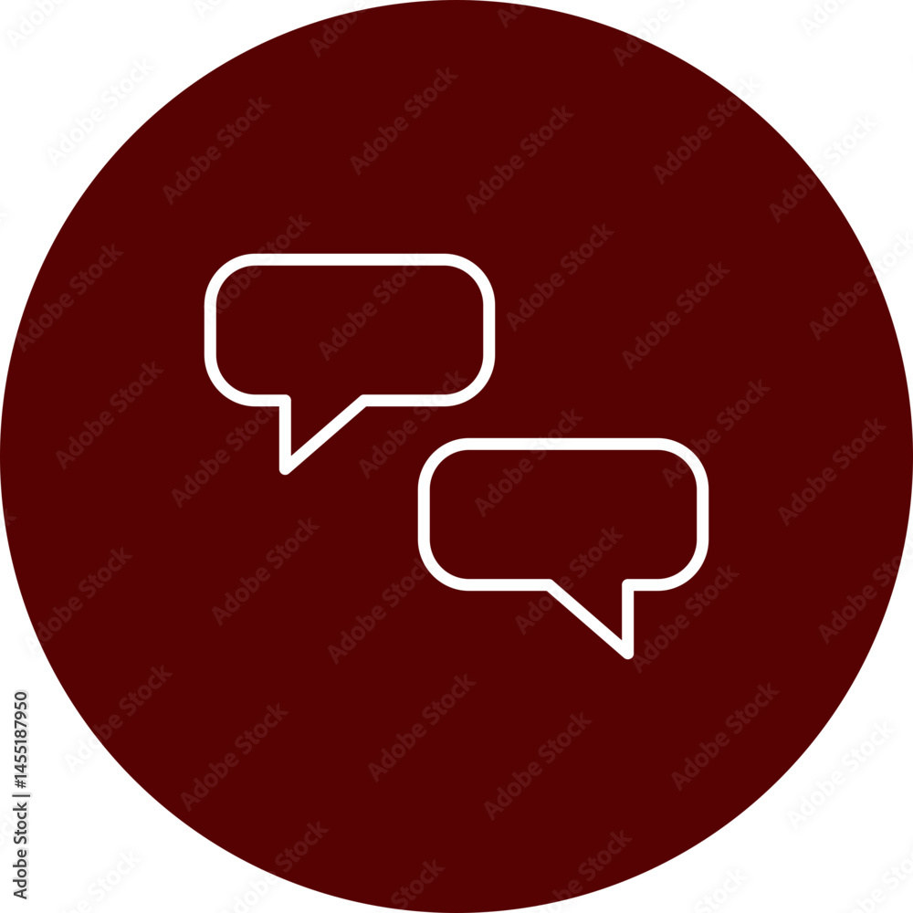 Messages Vector Line Brown Circle Icon Design Messages Vector Line Brown Circle Icon Design