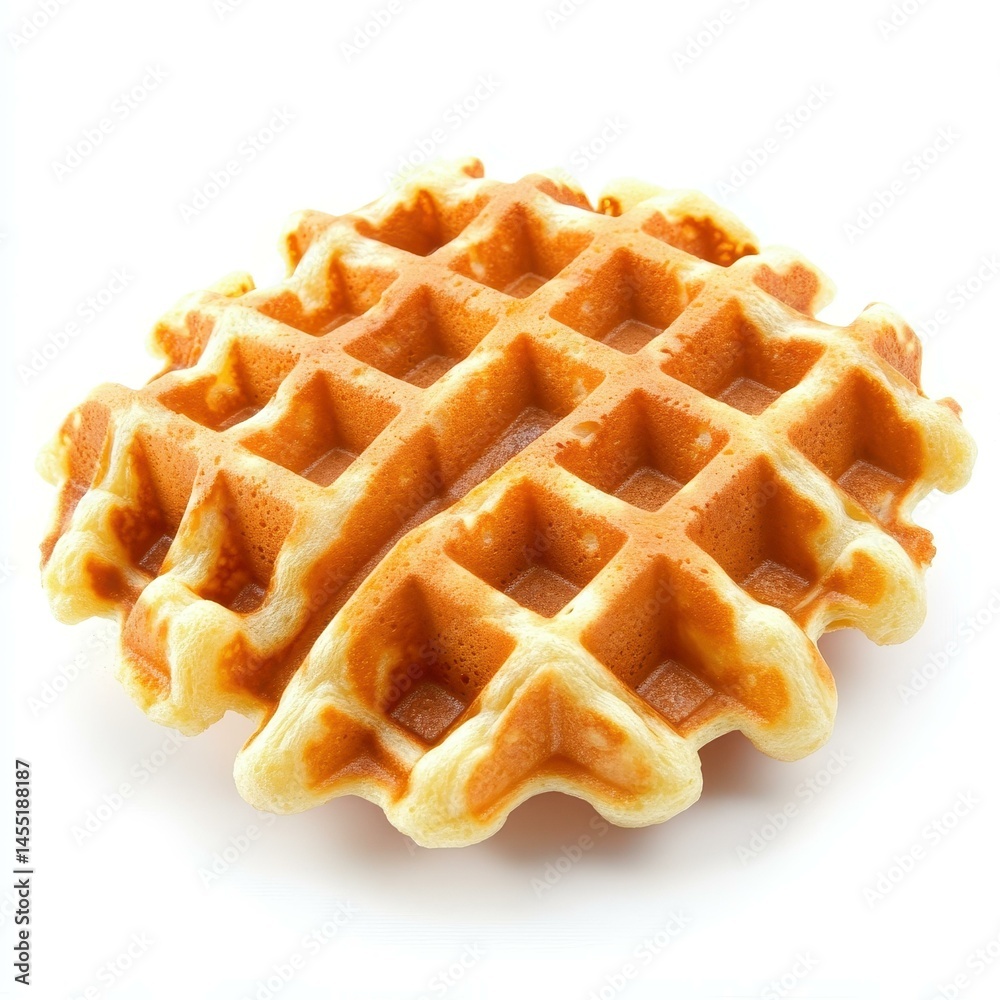 Delight in a crispy waffle snack, perfect for a quick treat or a sweet indulgence, presented on a clean white background. Delight in a crispy waffle snack, perfect for a quick treat or a sweet indulgence, presented on a clean white background.