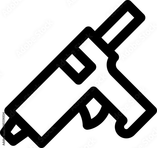 glue gun illustration on a white background   