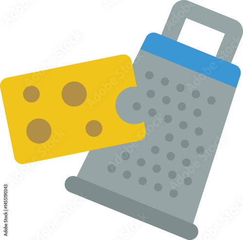 grating cheese illustration on a white background     