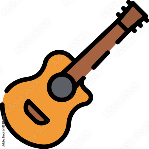 guitar illustration on a white background     