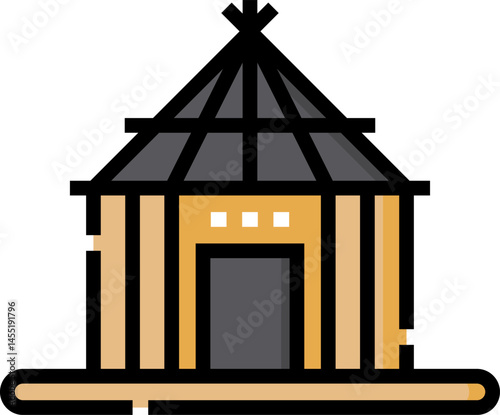 hut illustration on a white background     