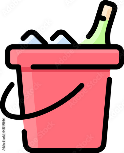 ice bucket (2) illustration on a white background     
