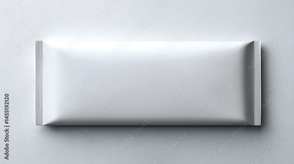 Blank white rectangular package on textured surface Blank white rectangular package on textured surface