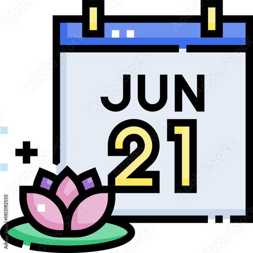 international day of yoga illustration on a white background    