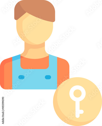 locksmith illustration on a white background     