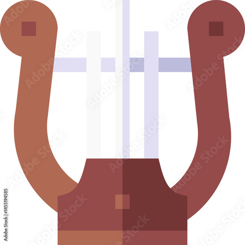 lyre illustration on a white background     