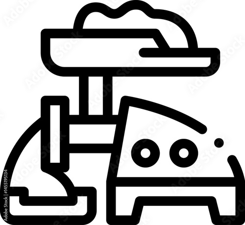 meat grinder illustration on a white background    
