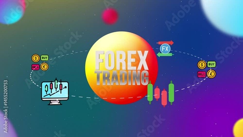 Forex Trading Icons With 3d Orbit Style Animation