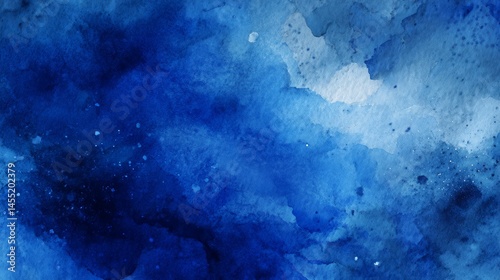 Deep blue watercolor background