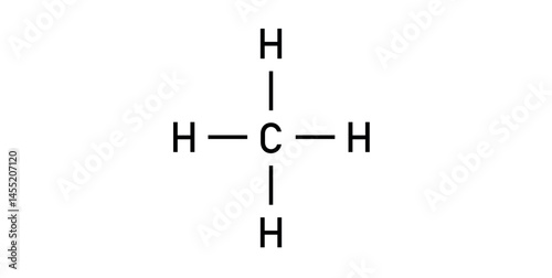 Lewis Dot Structure of Methane CH4.