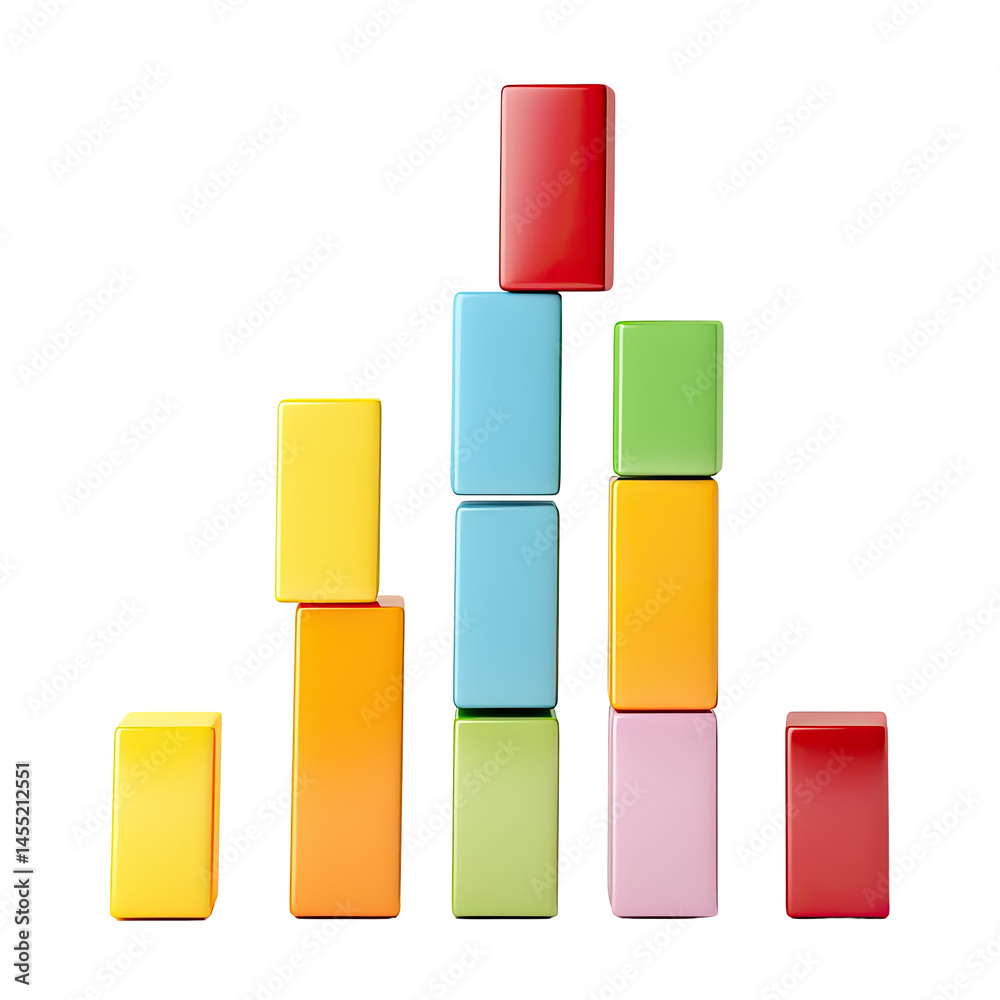 Colorful stacked blocks Colorful stacked blocks