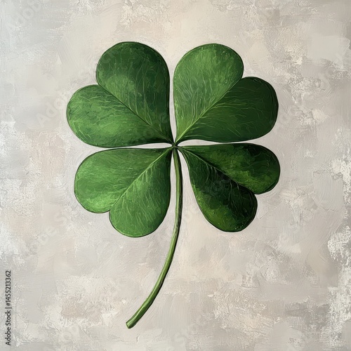 4-leaf clover on a basic background 
