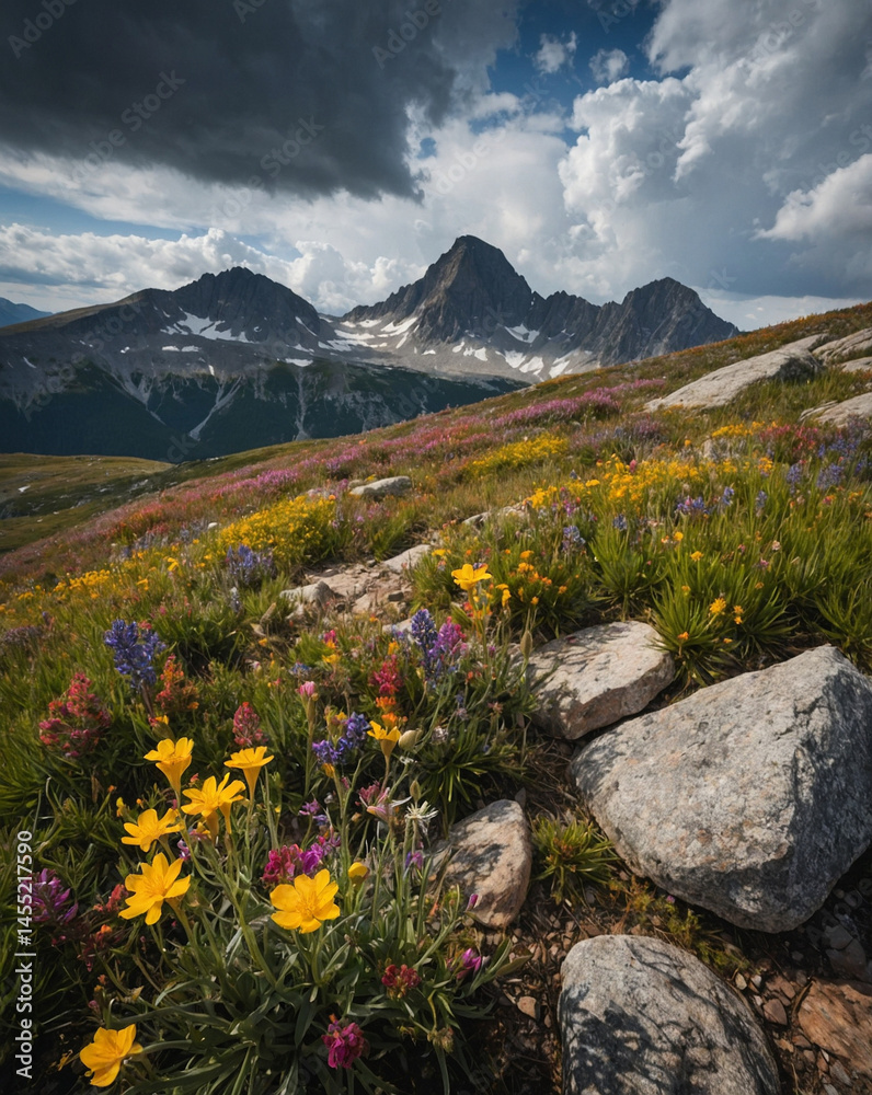 Fototapeta premium Windswept Ridge in Bloom