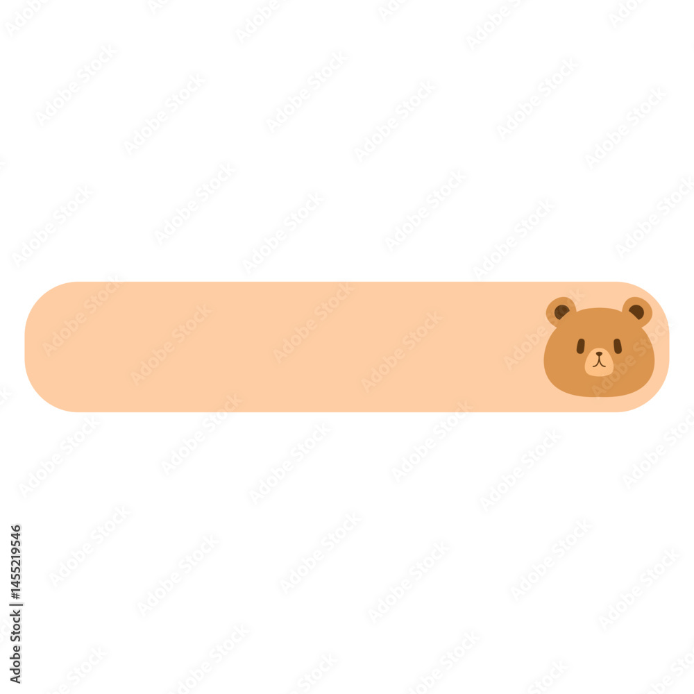 Fototapeta premium child name tag with head