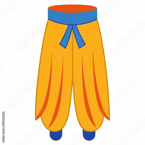 Minimal Dhoti Vector on White Background