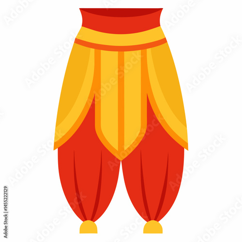 Minimal Dhoti Vector on White Background