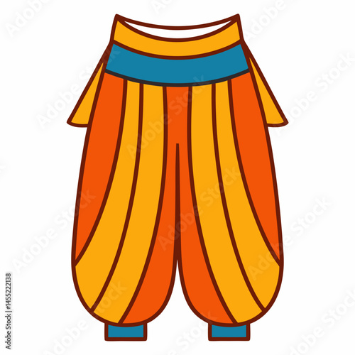 Minimal Dhoti Vector on White Background