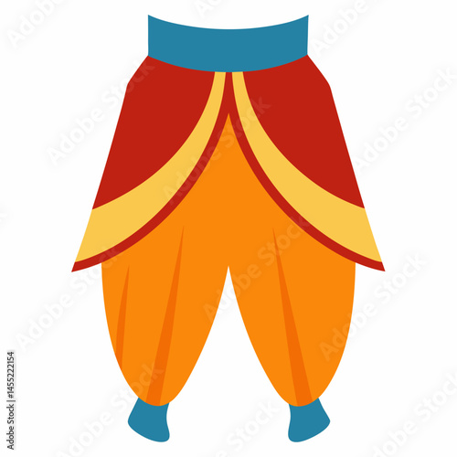 Minimal Dhoti Vector on White Background