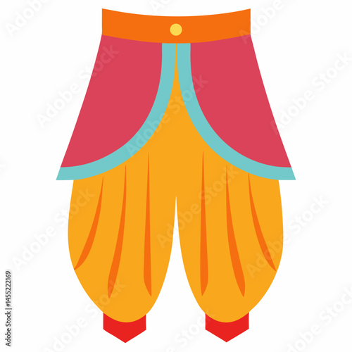 Minimal Dhoti Vector on White Background