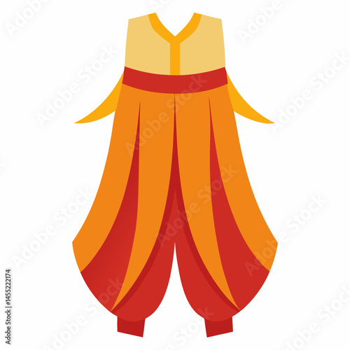 Minimal Dhoti Vector on White Background