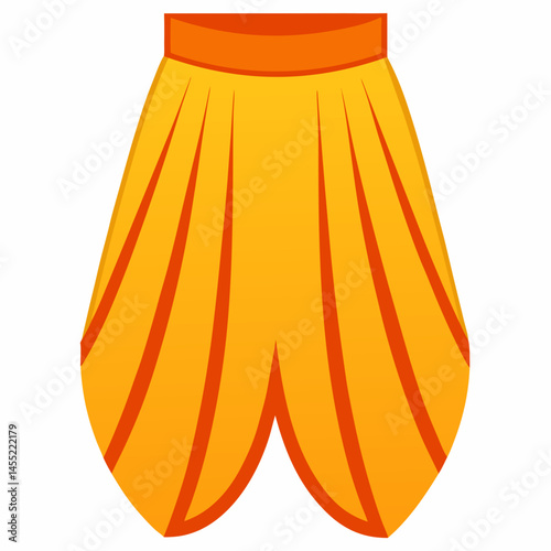 Minimal Dhoti Vector on White Background