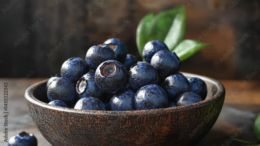 Fresh blueberries in bowl