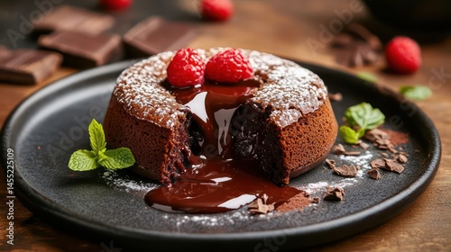 Chocolate lava cake dessert image