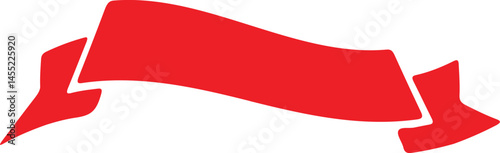 Banner ribbon clip art design on plain white transparent isolated background for card, shirt, hoodie, sweatshirt, apparel, tag, mug, icon, poster or badge