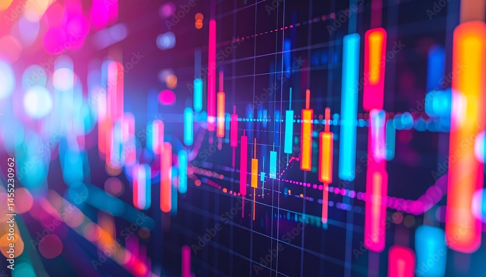 High resolution digital art of multiple stock charts stacked on top of each other High resolution digital art of multiple stock charts stacked on top of each other