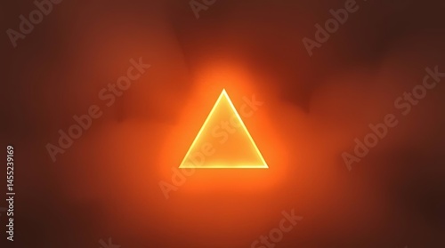 Abstract triangle pattern with shadow and 3D geometric design elements
