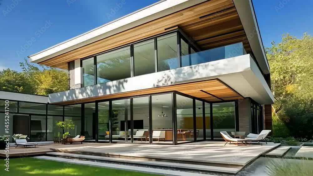 Modern Luxurious House Exterior Design with Minimalist Style and Natural Landscape Modern Luxurious House Exterior Design with Minimalist Style and Natural Landscape