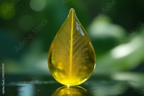 Captivating close-up shot of a dewdrop on a leaf nature macro photography green oasis