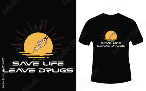 anti drugs day t shirt design