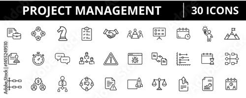 Project Management Outline Icons