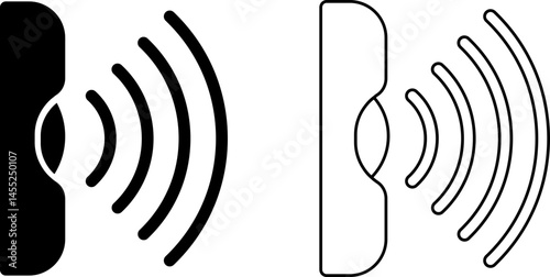 outline silhouette infrared icon set