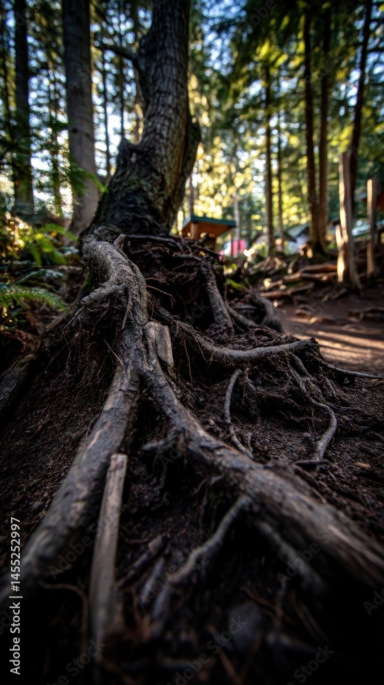 Fototapeta premium Forest roots spread wide