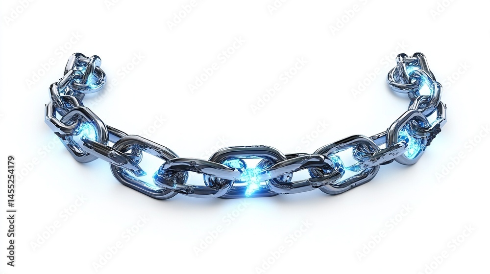 Chain glowing blue Chain glowing blue