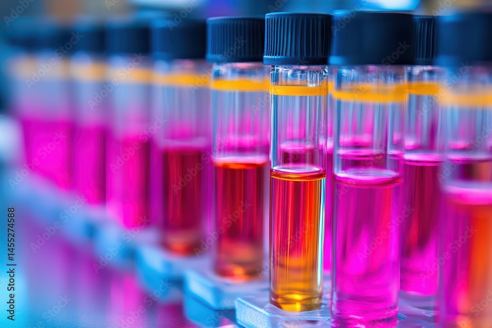 Vibrant test tubes with liquids Vibrant test tubes with liquids