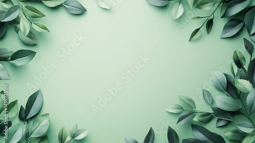 Obraz na płótnie Minimalistic light green background banner symbolizes freshness, renewal, calm energy, and eco-conscious design, ideal for wellness brands, organic products, and peaceful visual communication.
w salonie