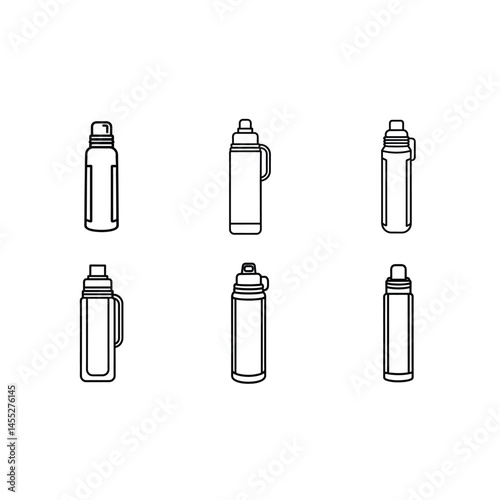 Thermos Bottle Icon - Vector Travel Flask Illustration