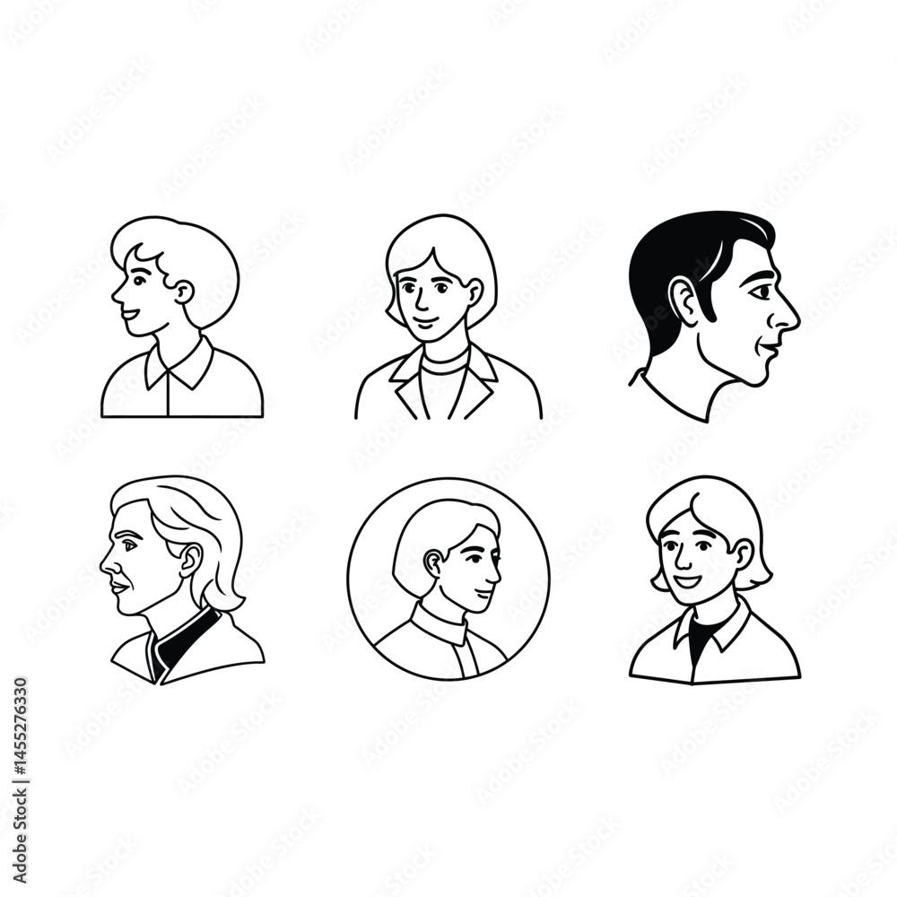 Talking Head Profile Vector Illustration – Minimal Silhouette of Human Side Face for AV, Media, and Presentation Design Talking Head Profile Vector Illustration – Minimal Silhouette of Human Side Face for AV, Media, and Presentation Design